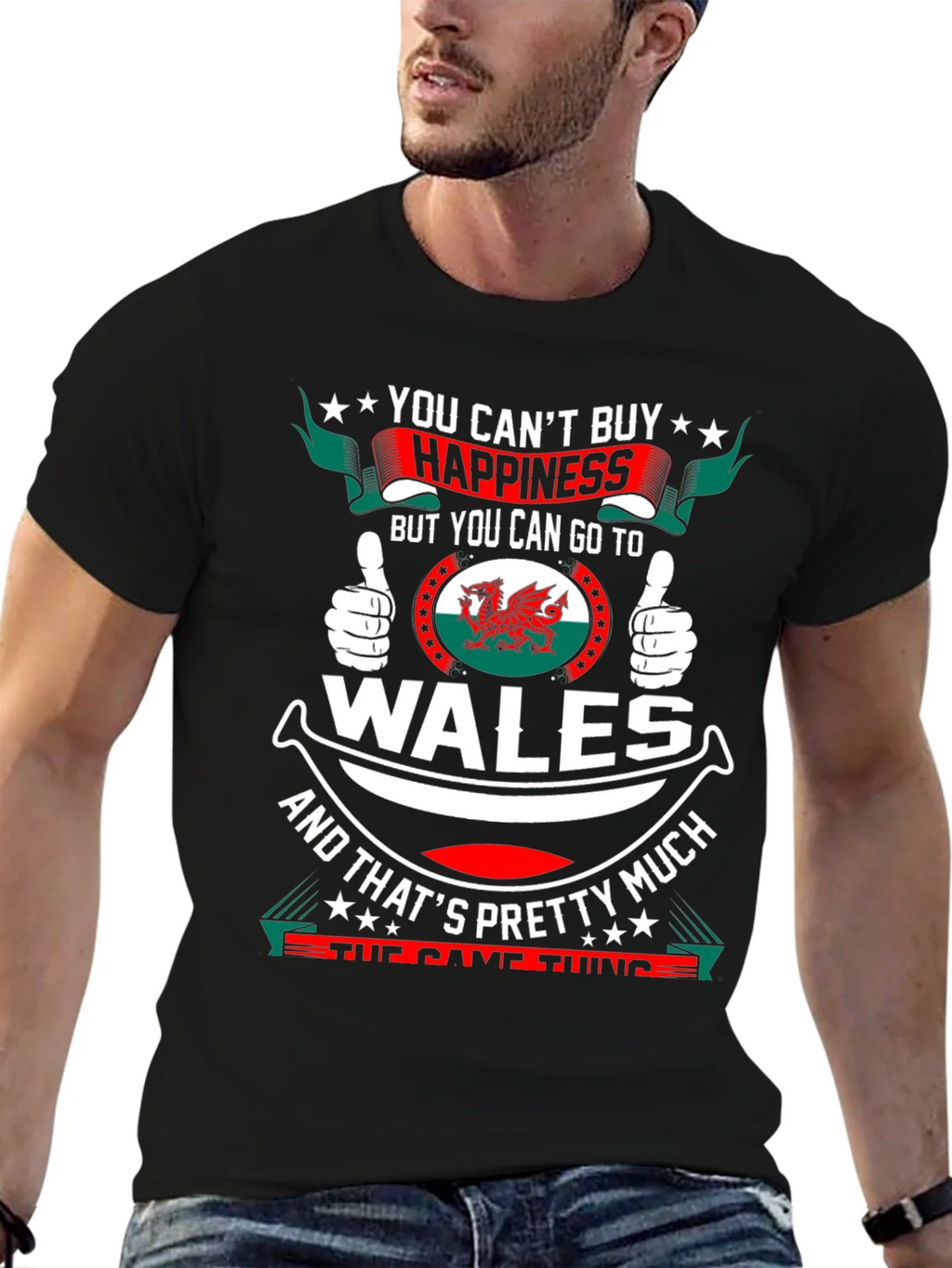 Wales Happiness T-Shirt - Funny Welsh Pride Tee product image 6