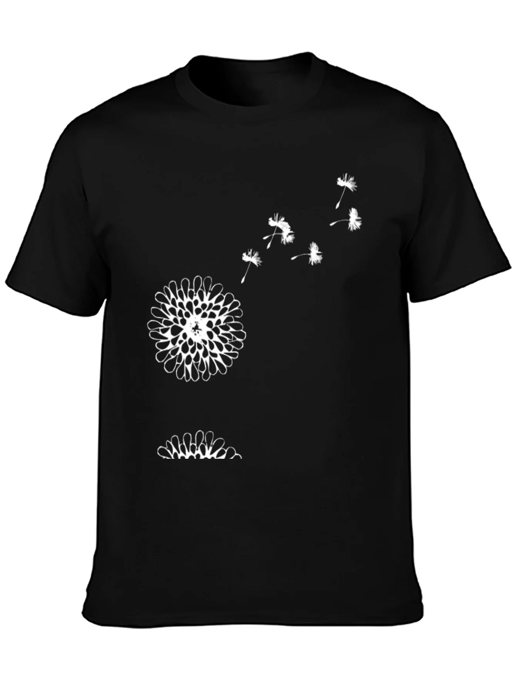 Mens Black Dandelion Graphic Tee product image 3