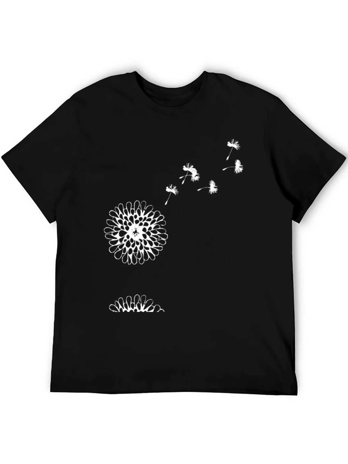 Mens Black Dandelion Graphic Tee product image 5