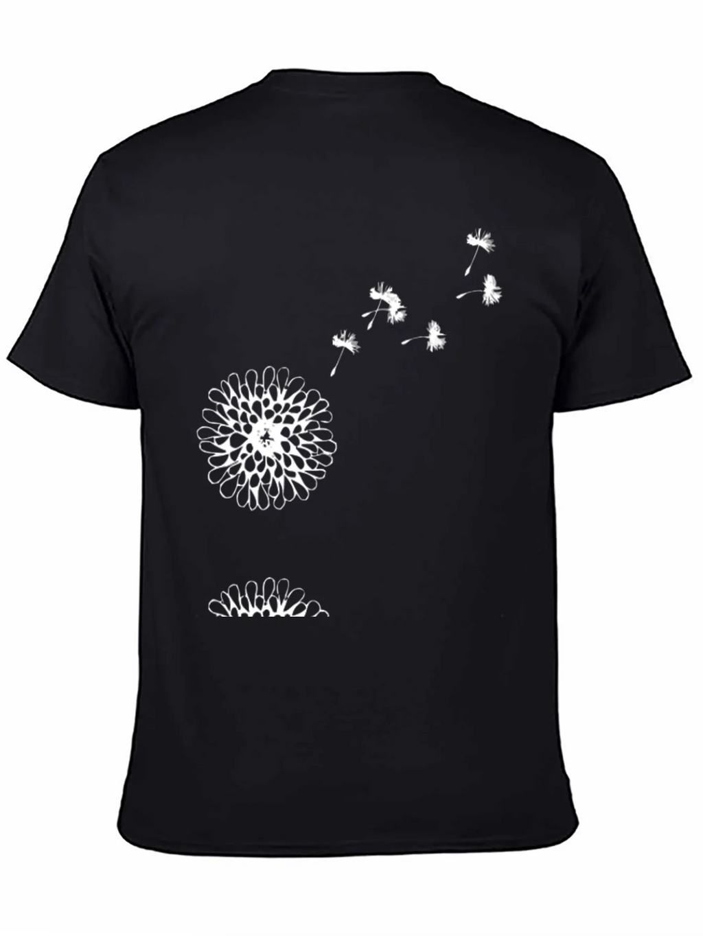 Mens Black Dandelion Graphic Tee product image 4