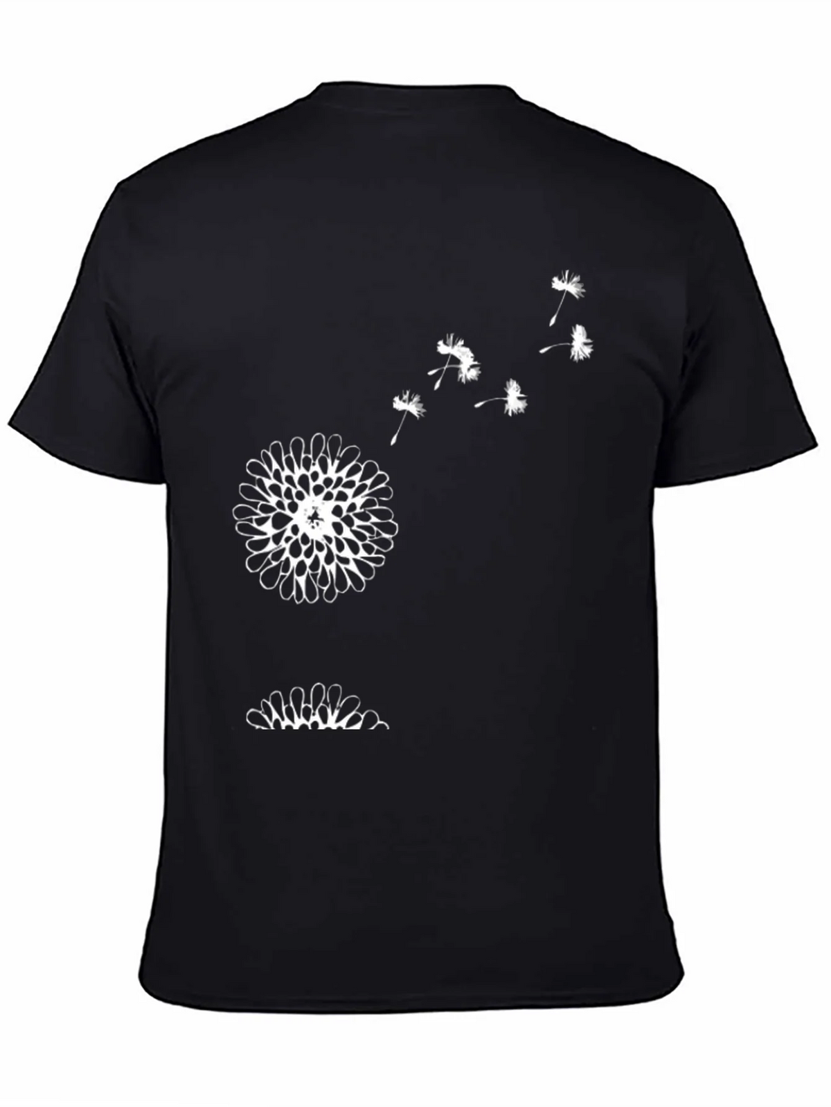 Mens Black Dandelion Graphic Tee product image 4