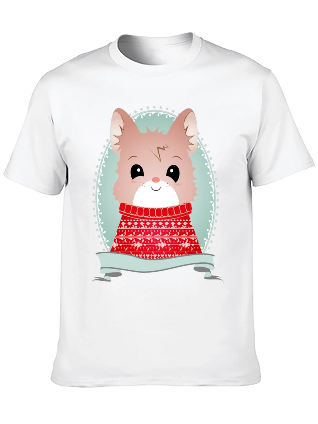 Cute Cartoon Animal Sweater Christmas Tee product image 9