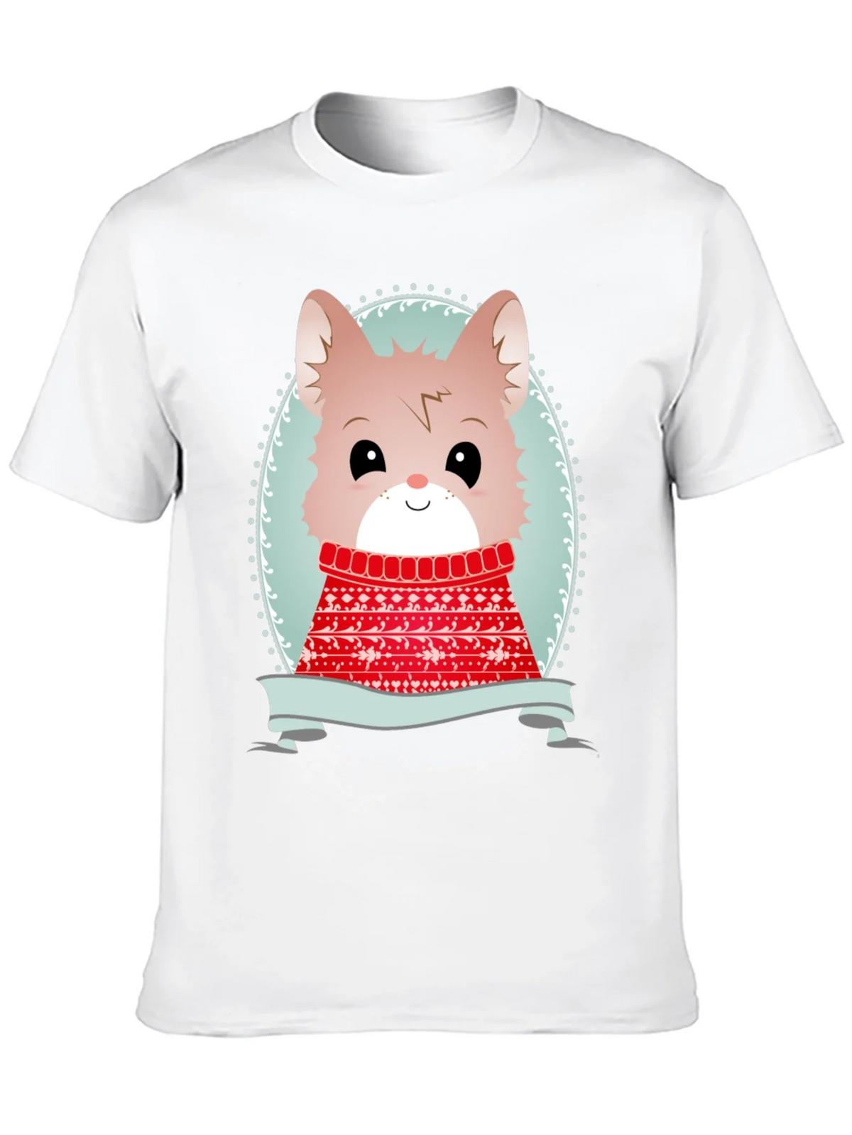 Cute Cartoon Animal Sweater Christmas Tee product image 9