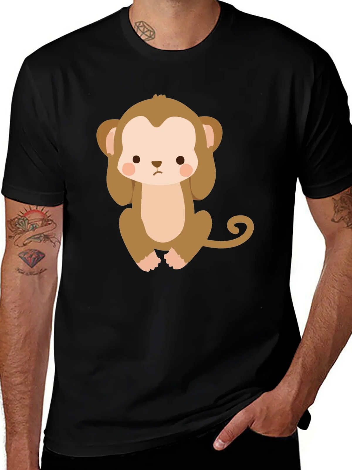 Cute Monkey Graphic T-Shirt product image 1