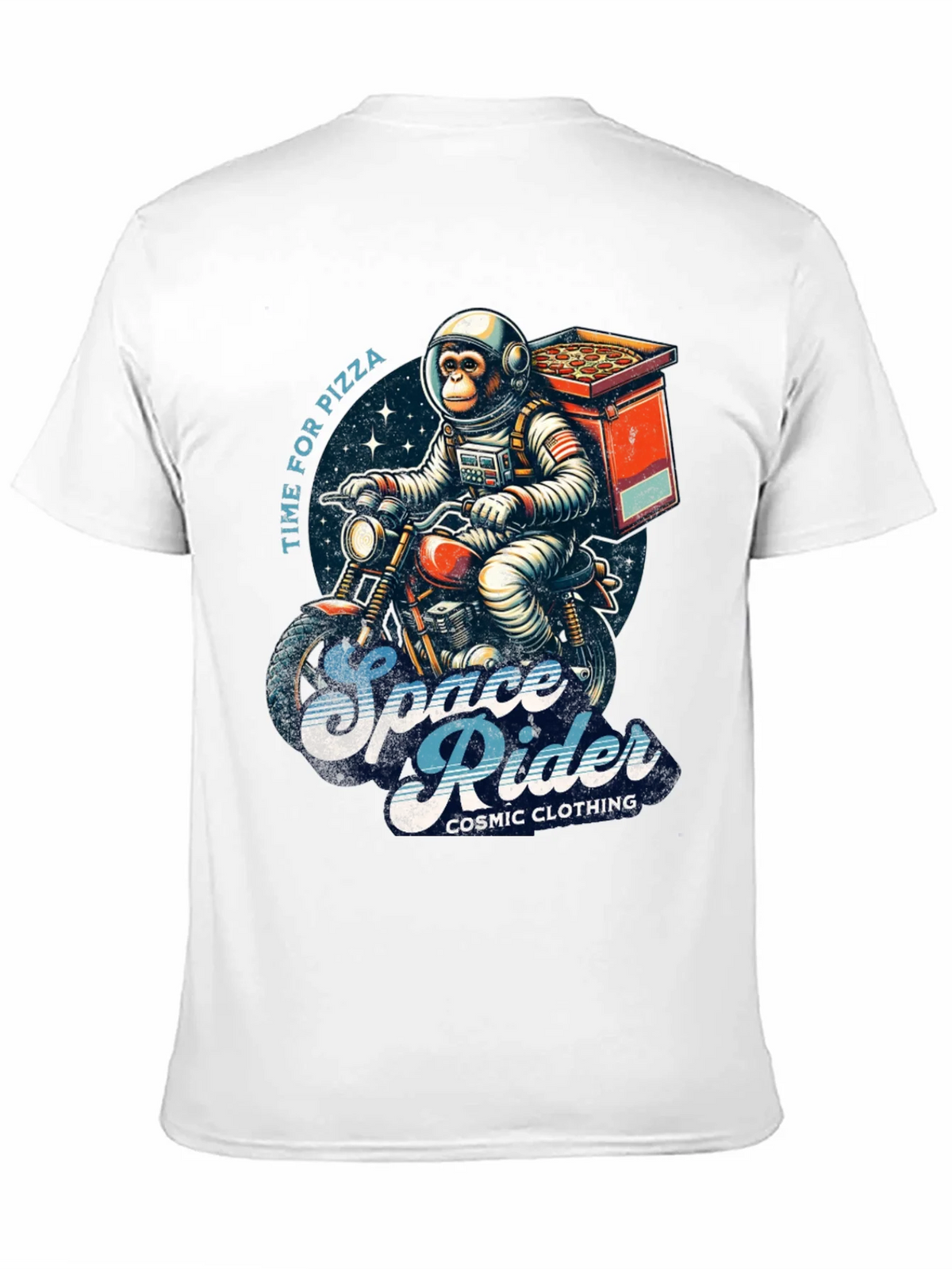 Space Rider Pizza T-Shirt product image 8