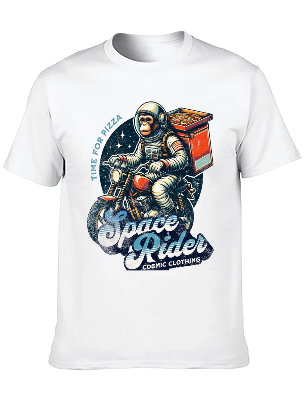 Space Rider Pizza T-Shirt product image 7