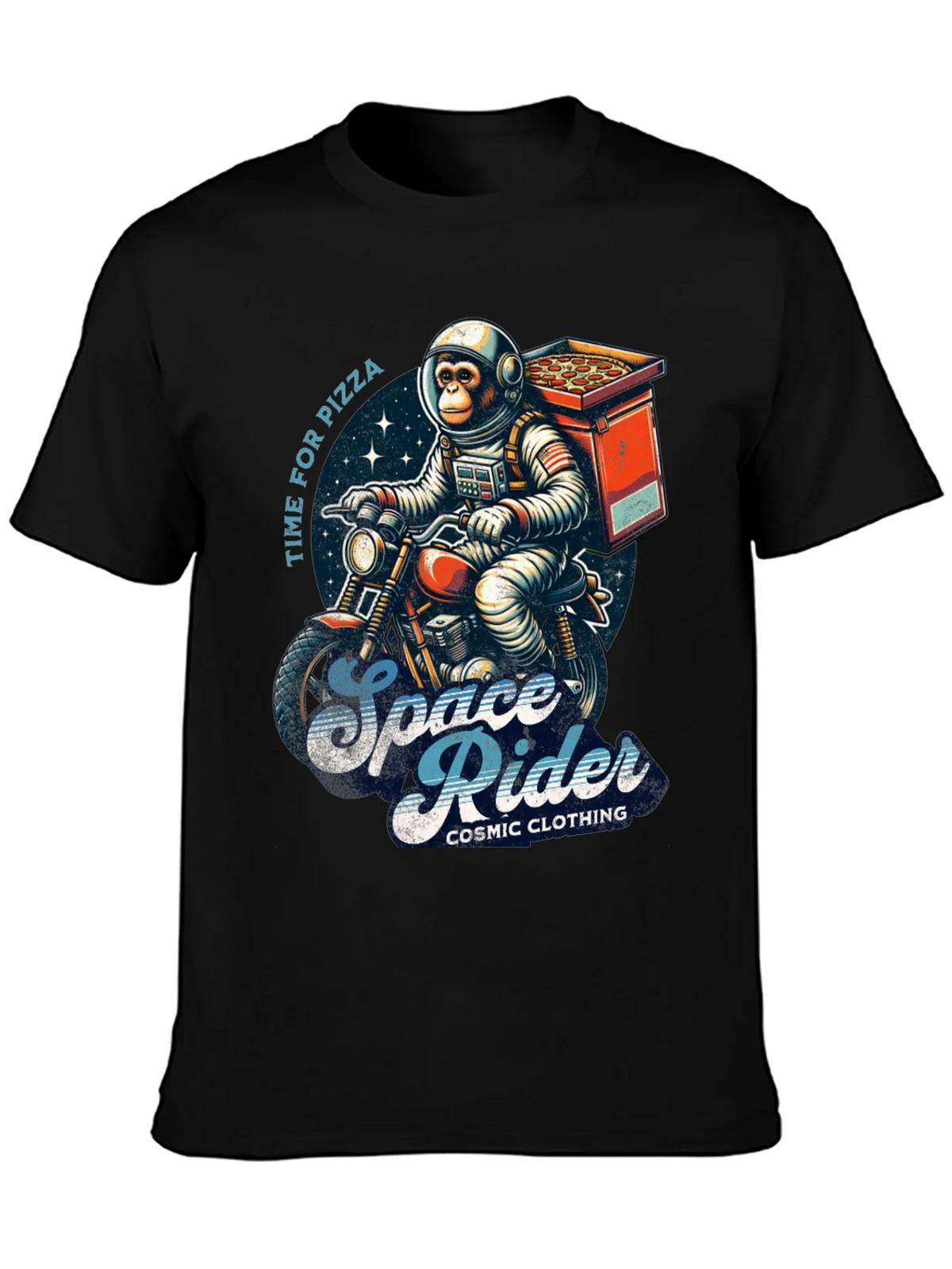 Space Rider Pizza T-Shirt product image 3