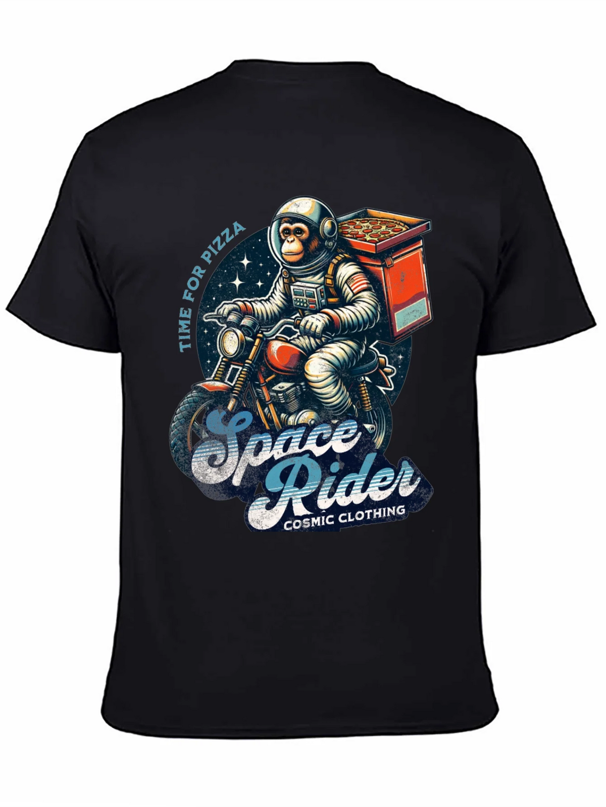 Space Rider Pizza T-Shirt product image 4