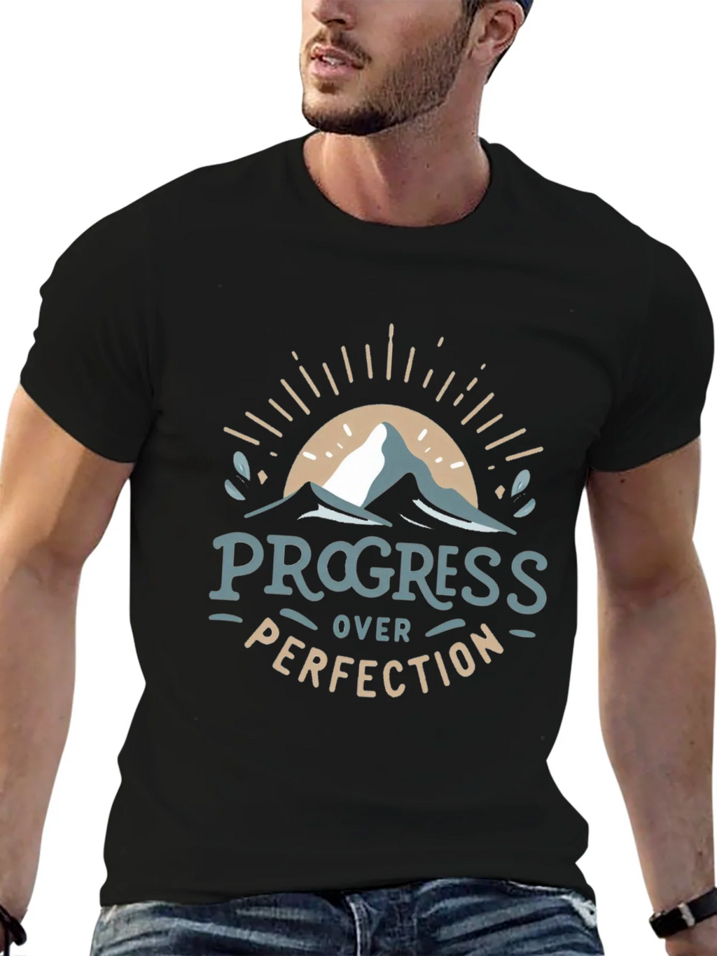 Progress Over Perfection Graphic Tee product image 6