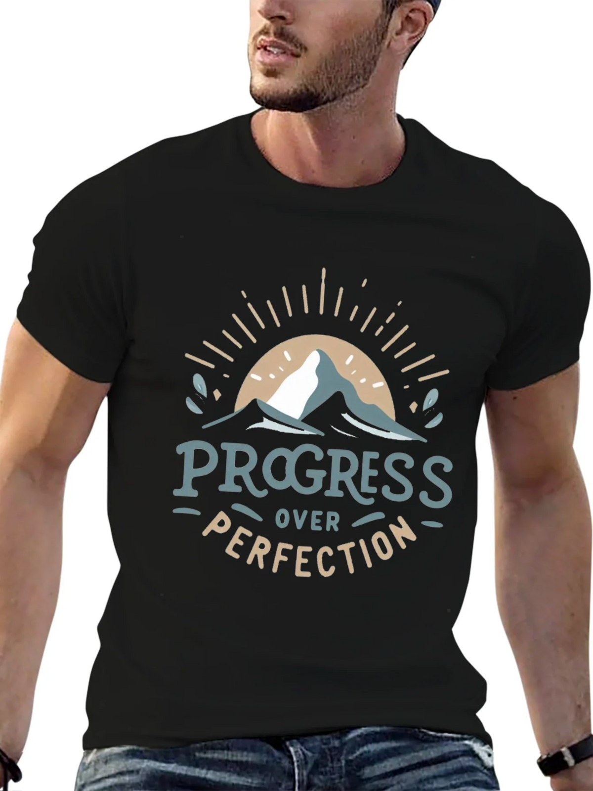 Progress Over Perfection Graphic Tee product image 6