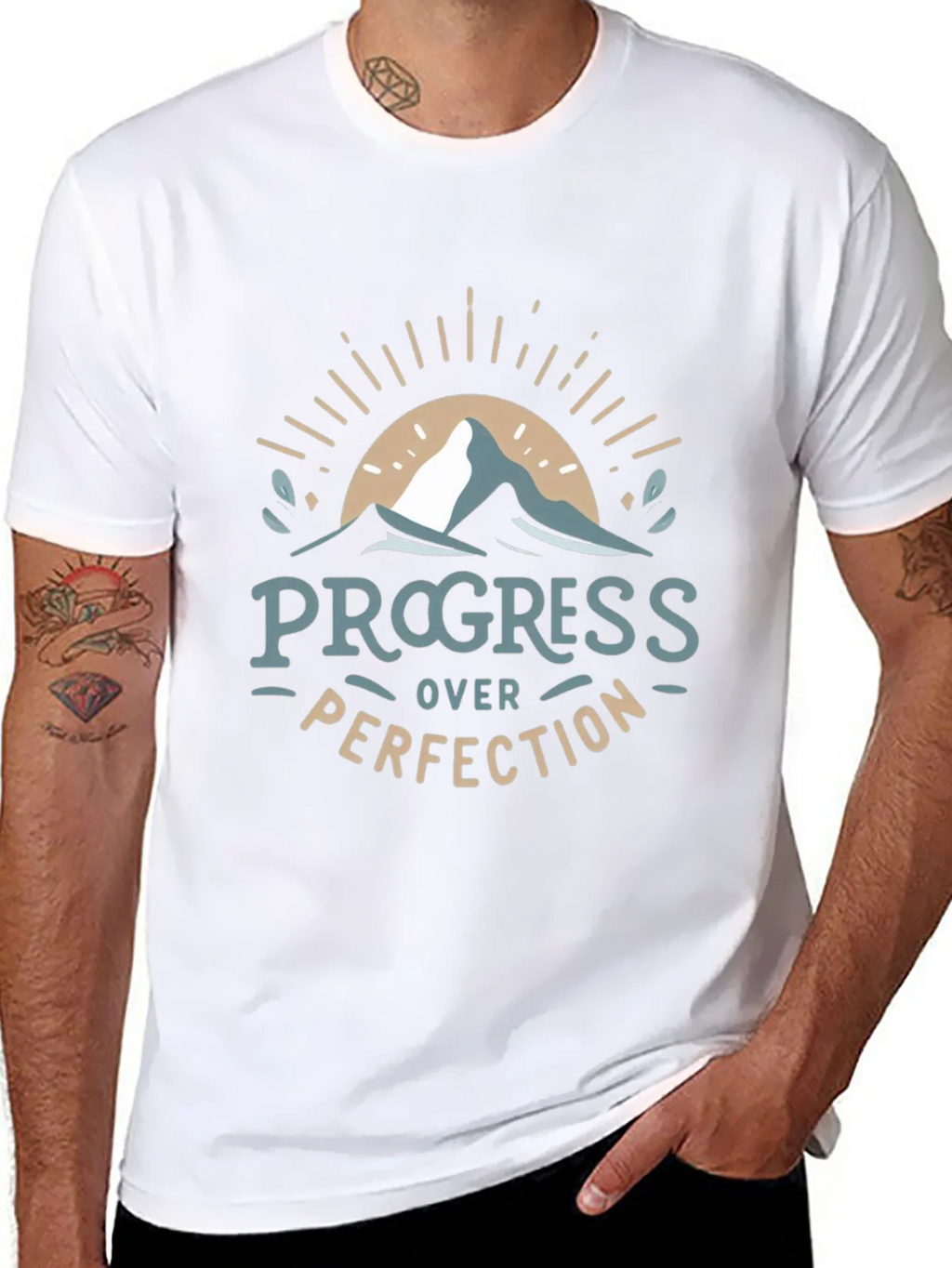 Progress Over Perfection Graphic Tee product image 7