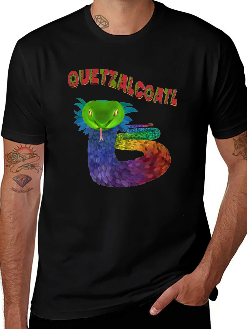 Quetzalcoatl Serpent Graphic T-Shirt product image 1