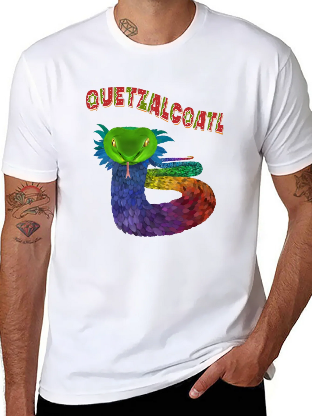Quetzalcoatl Serpent Graphic T-Shirt product image 7