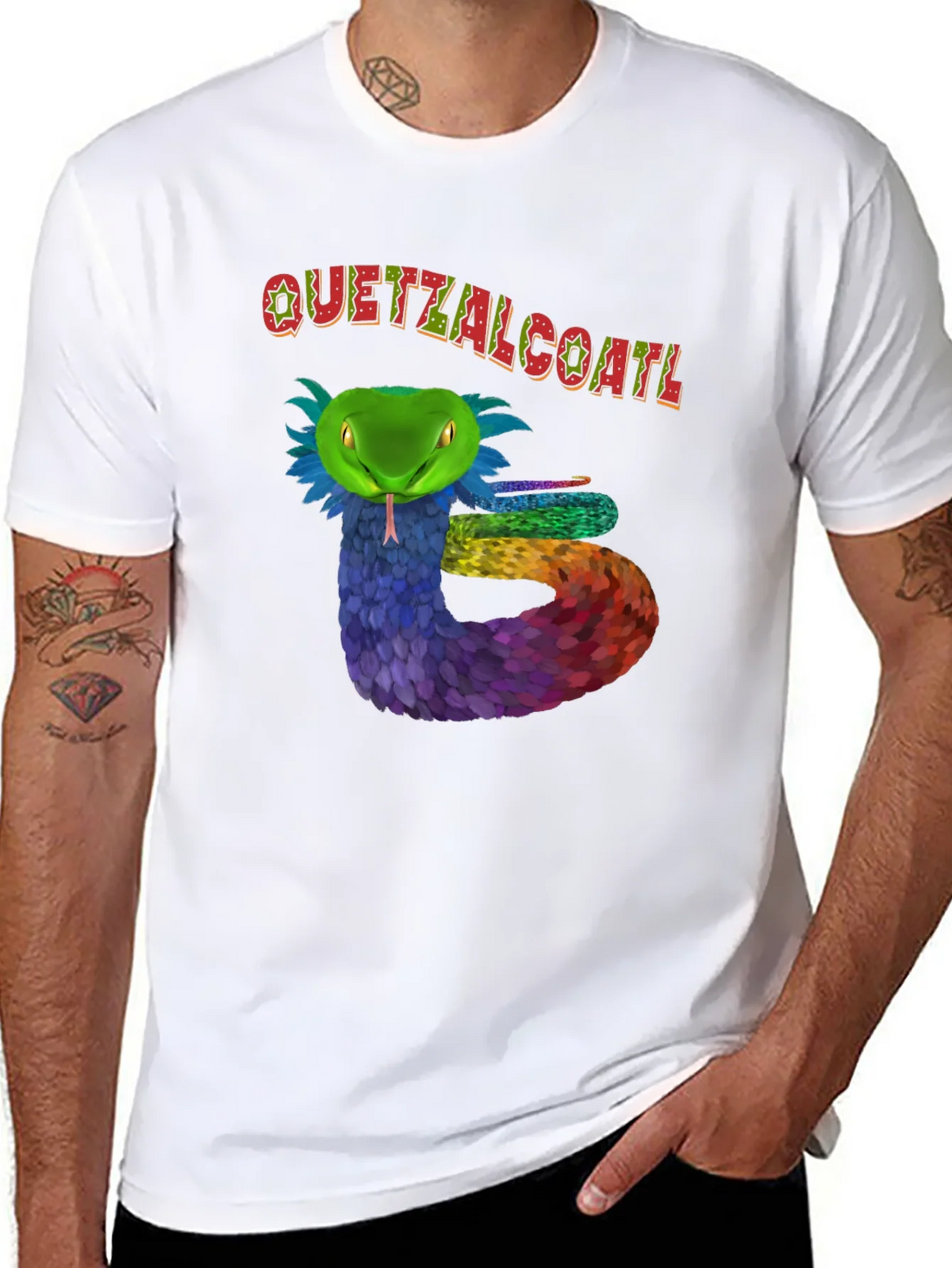 Quetzalcoatl Serpent Graphic T-Shirt product image 7