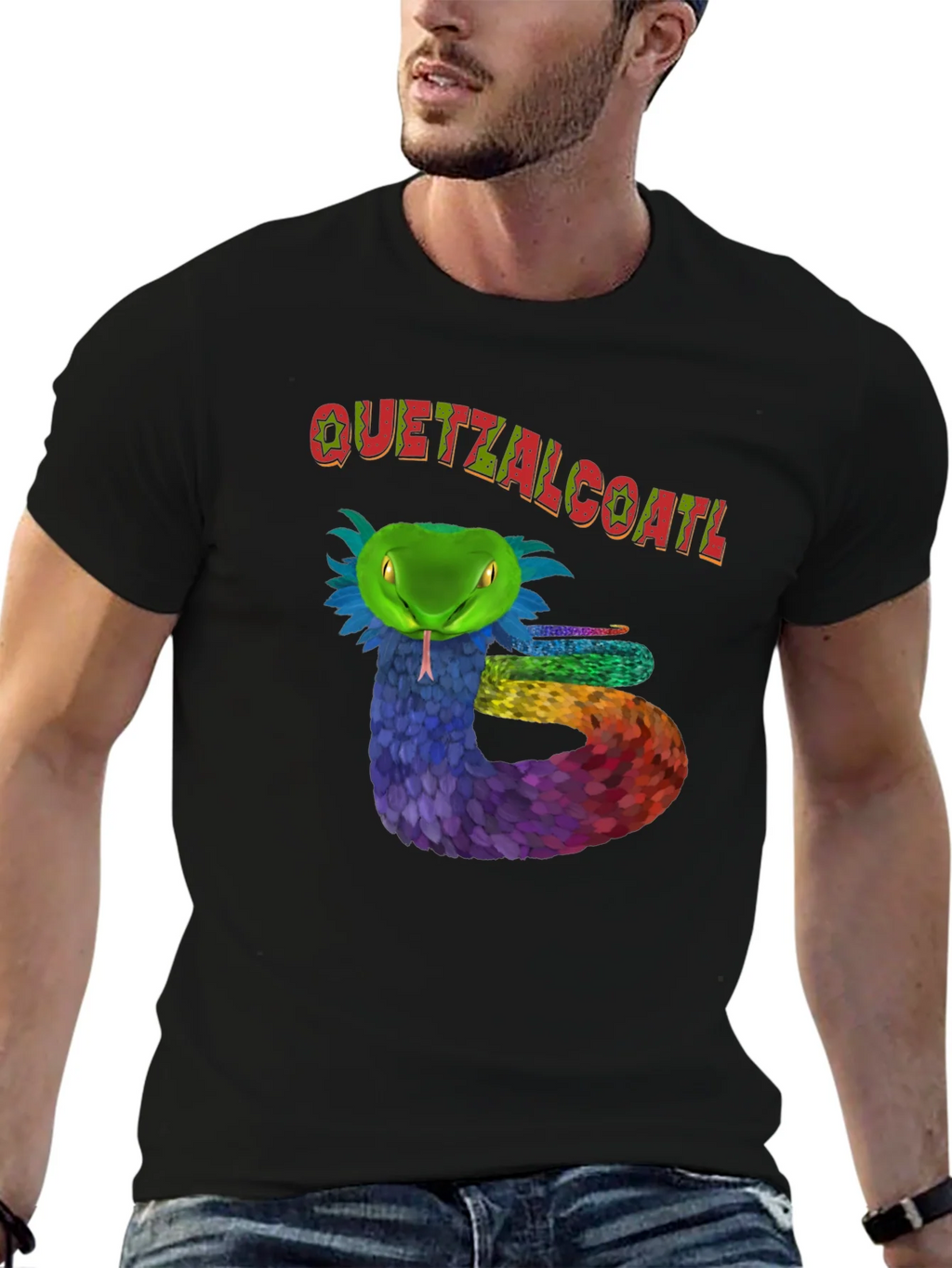 Quetzalcoatl Serpent Graphic T-Shirt product image 6
