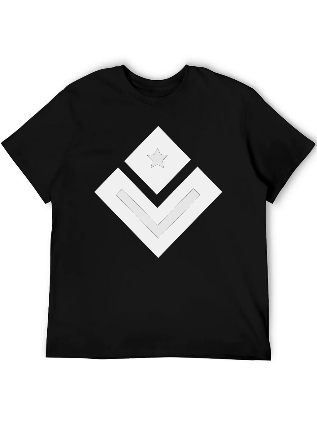 Geometric Star Graphic Tee - Modern Black Shirt product image 1