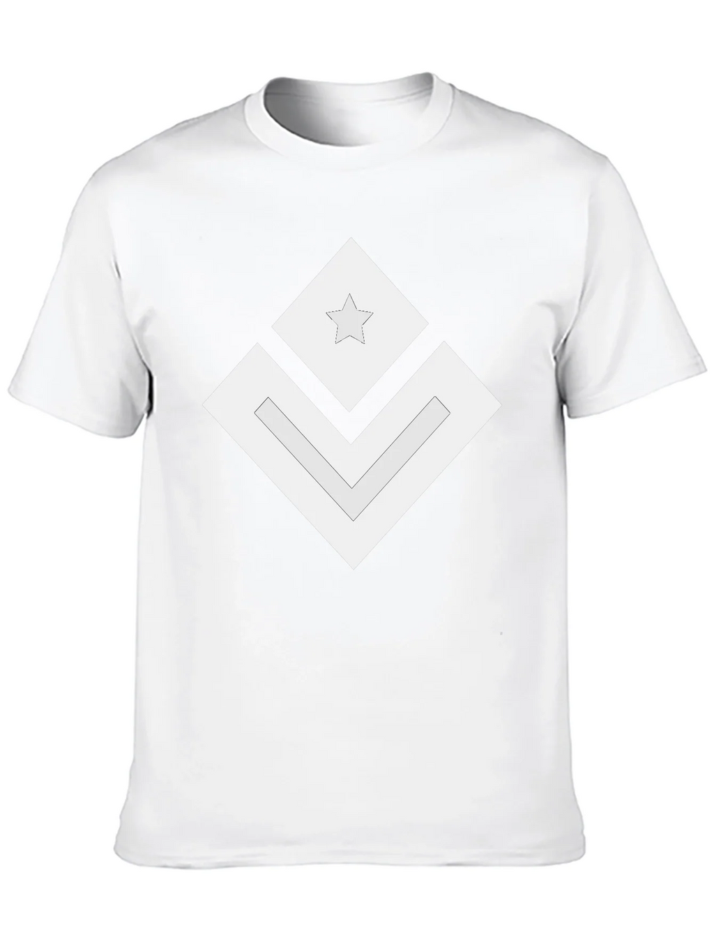 Geometric Star Graphic Tee - Modern Black Shirt product image 2