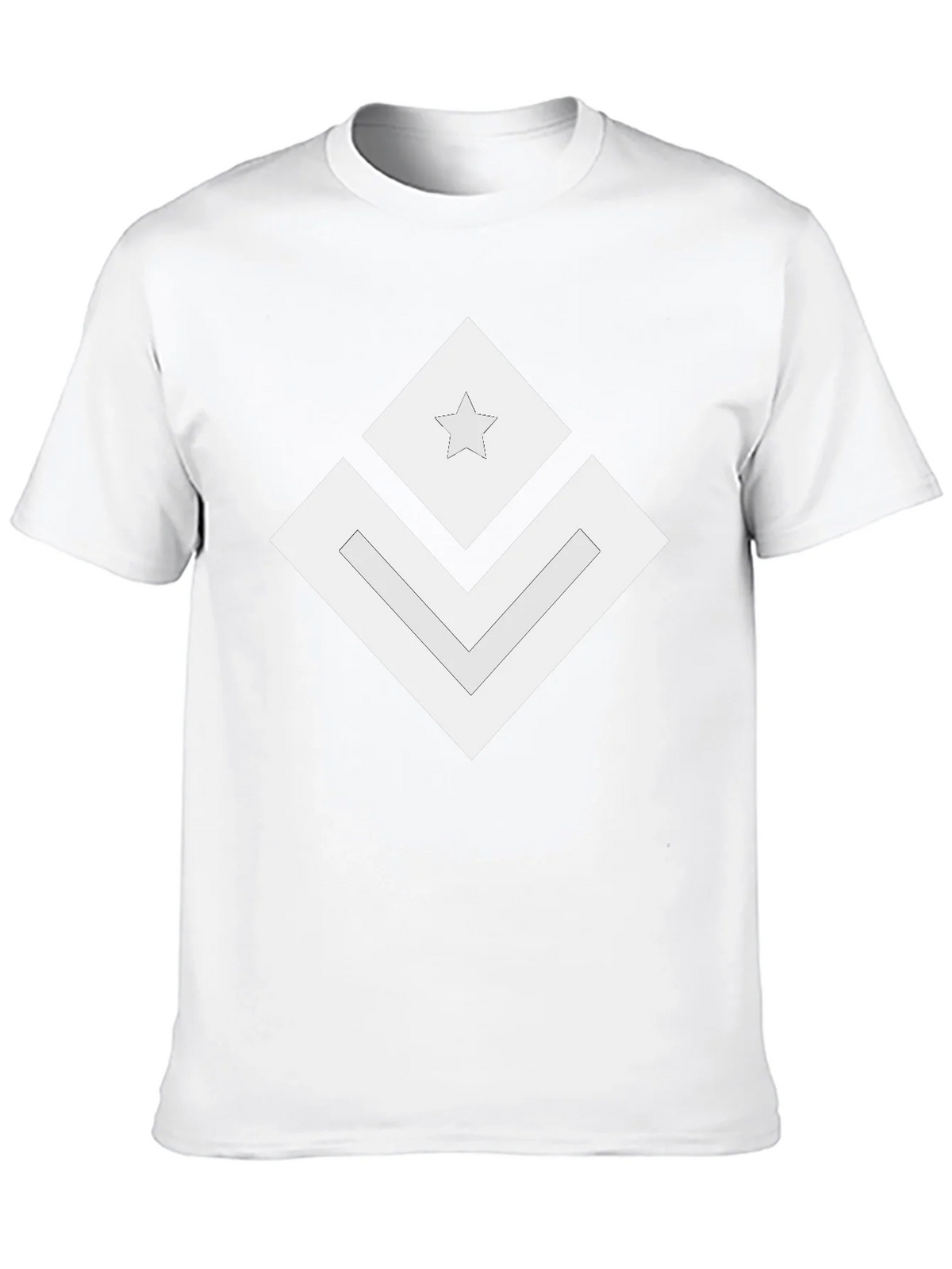 Geometric Star Graphic Tee - Modern Black Shirt product image 2