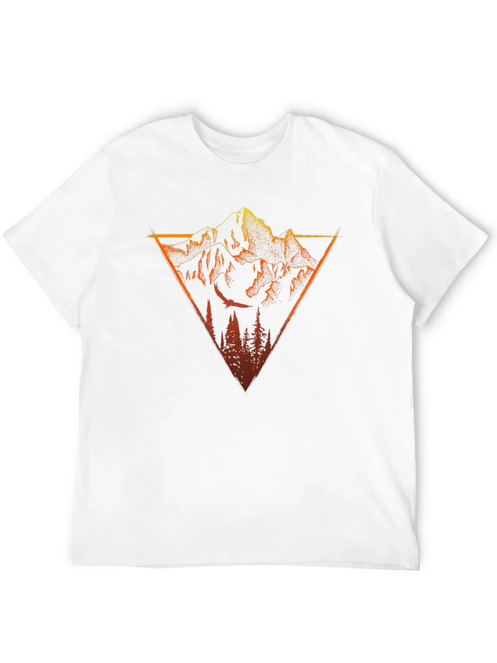 Mountain Triangle Graphic Tee - Black Cotton T-Shirt product image 11