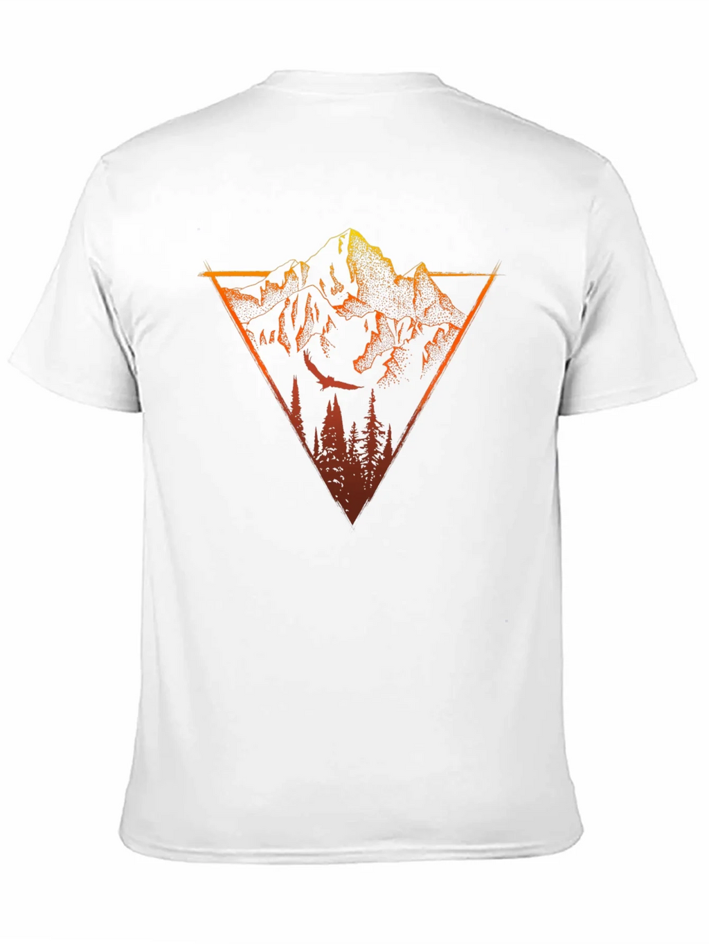 Mountain Triangle Graphic Tee - Black Cotton T-Shirt product image 10