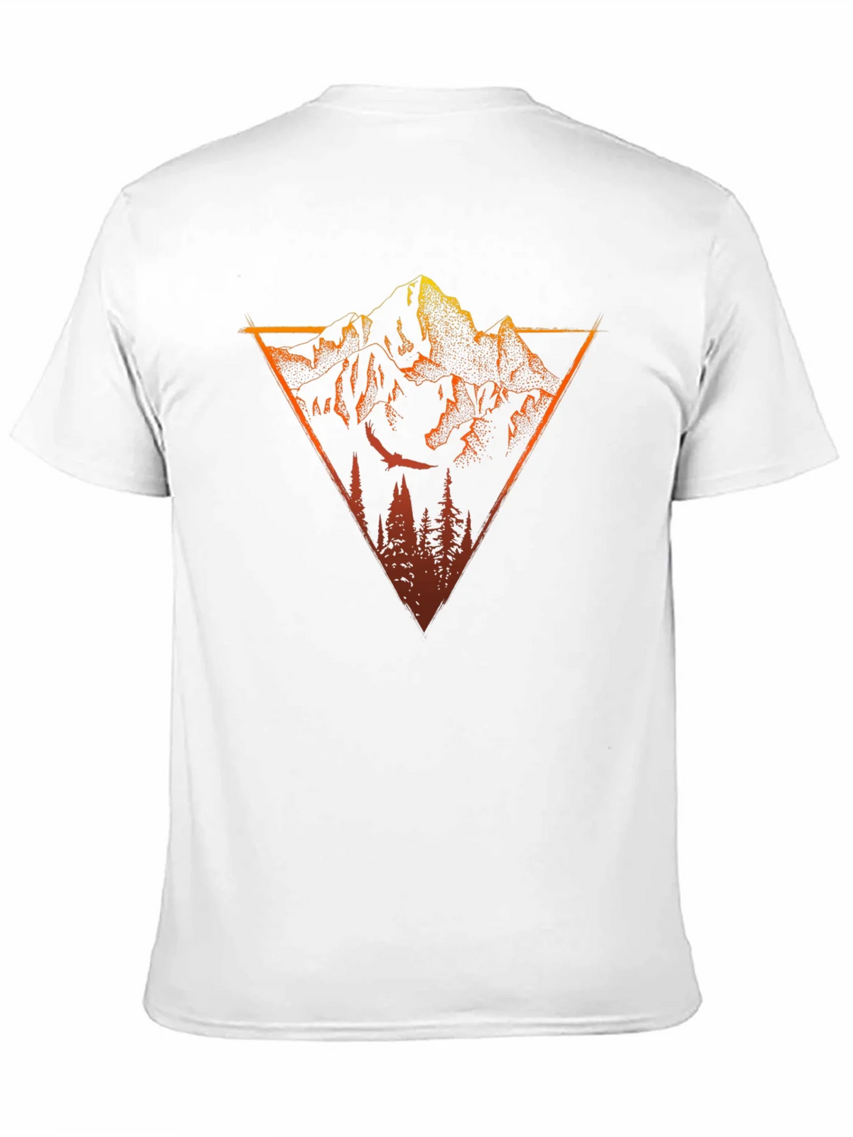 Mountain Triangle Graphic Tee - Black Cotton T-Shirt product image 10