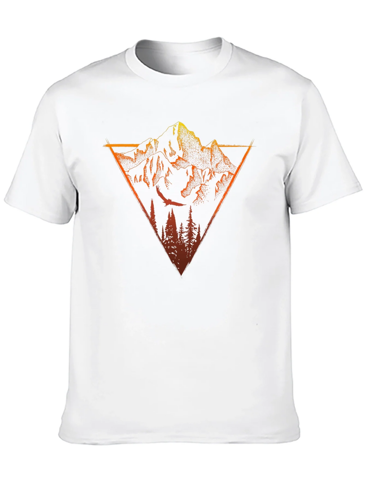 Mountain Triangle Graphic Tee - Black Cotton T-Shirt product image 9