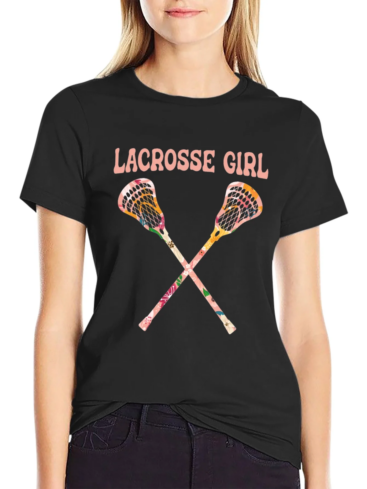 Lacrosse Girl Floral T-Shirt product image 2