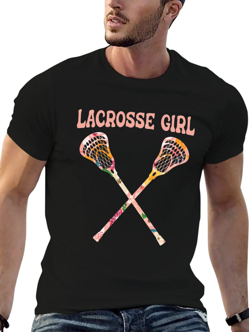 Lacrosse Girl Floral T-Shirt product image 6