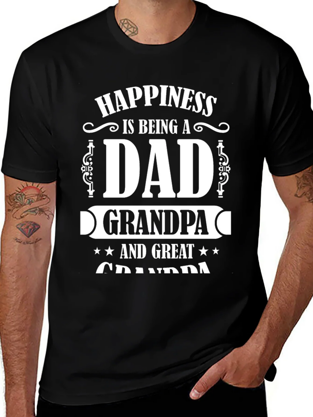 Happiness Dad Grandpa Great T-Shirt product image 1