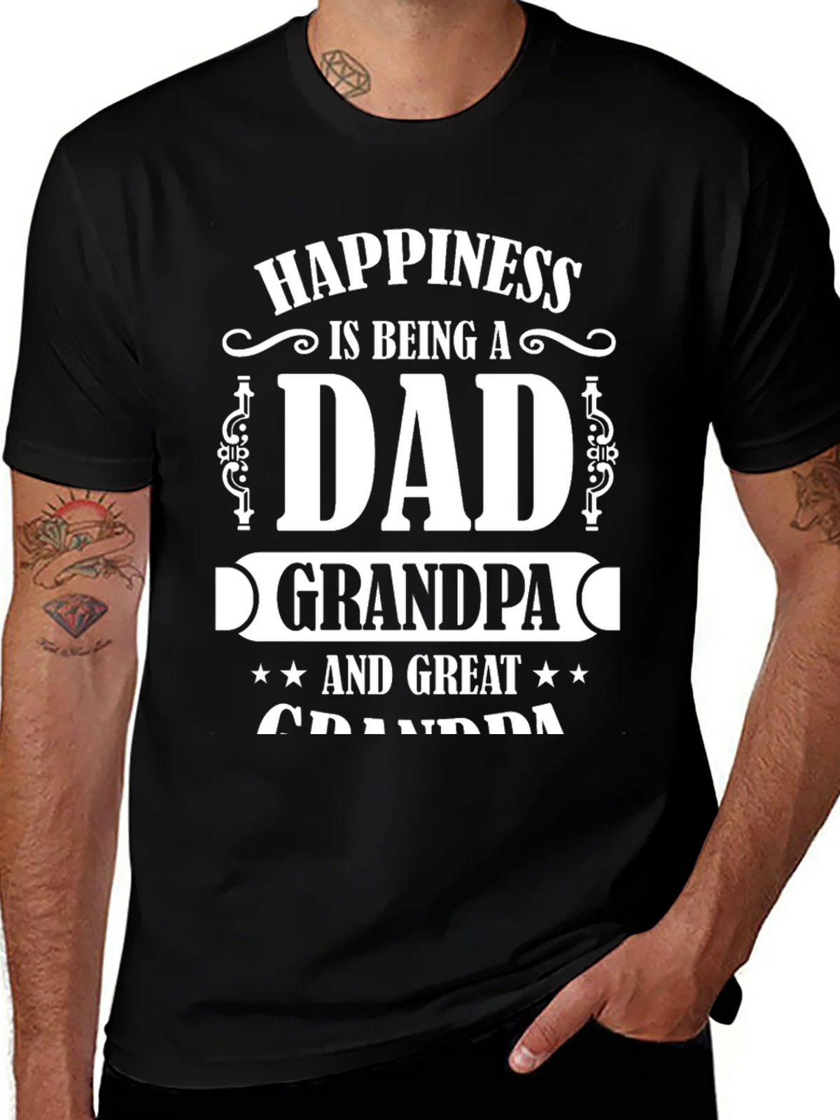 Happiness Dad Grandpa Great T-Shirt product image 1