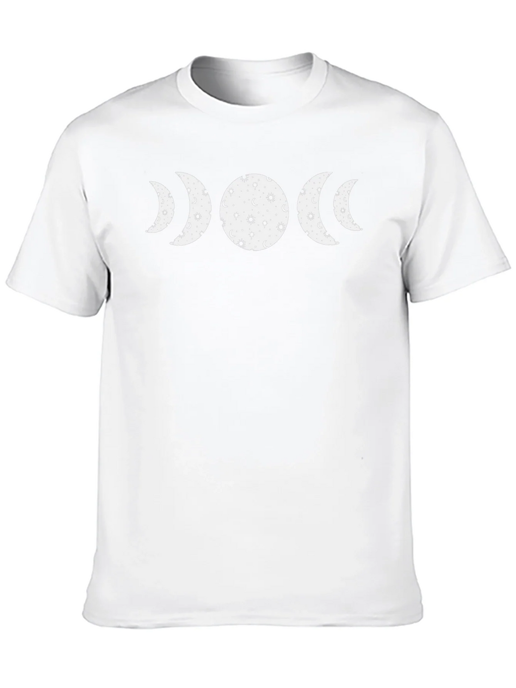 Celestial Moon Phase Graphic Tee - Black Cotton product image 9