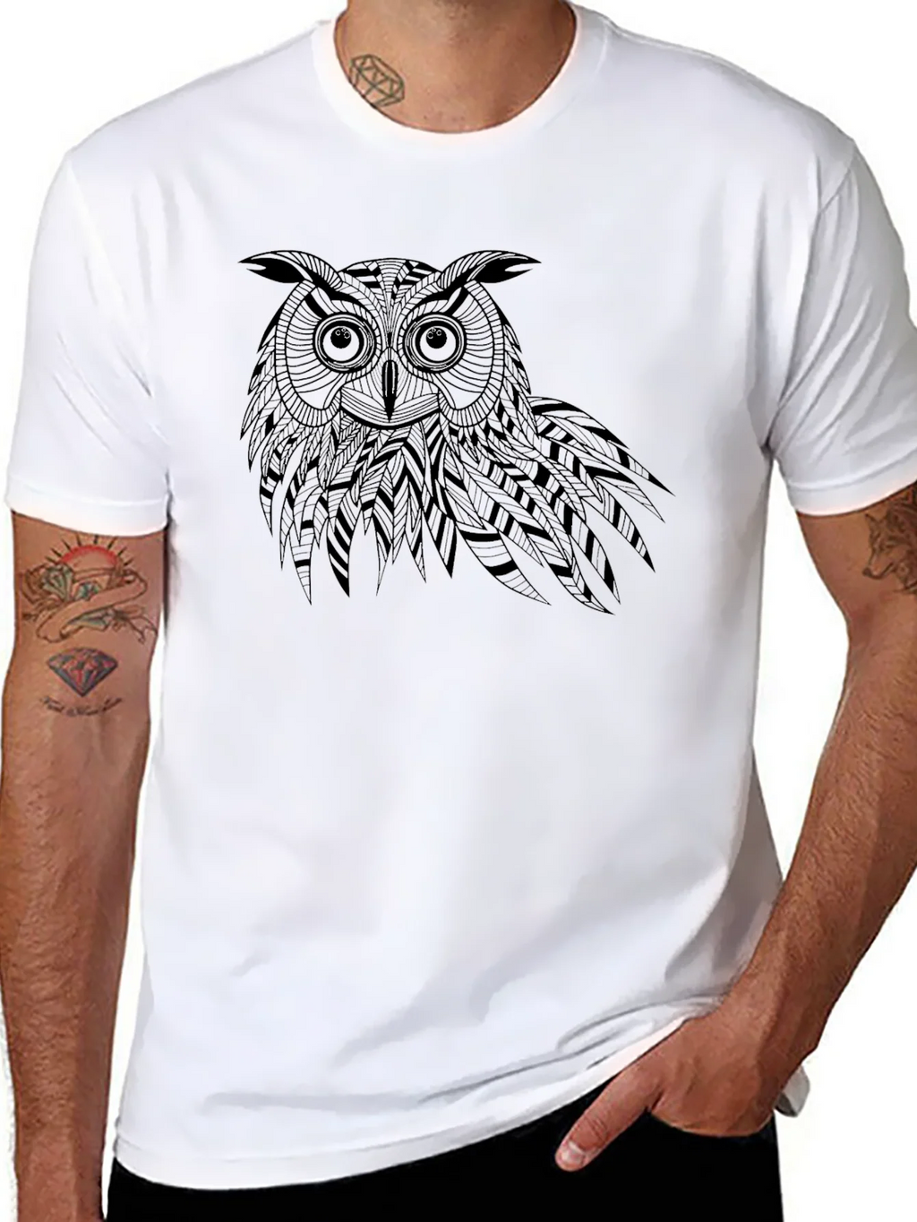Black Owl Graphic Tee - Unique Design product image 7