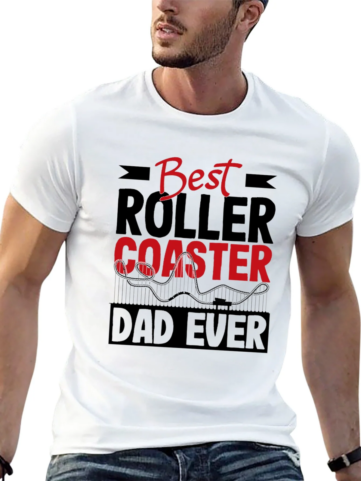 Best Roller Coaster Dad Ever T-Shirt product image 12