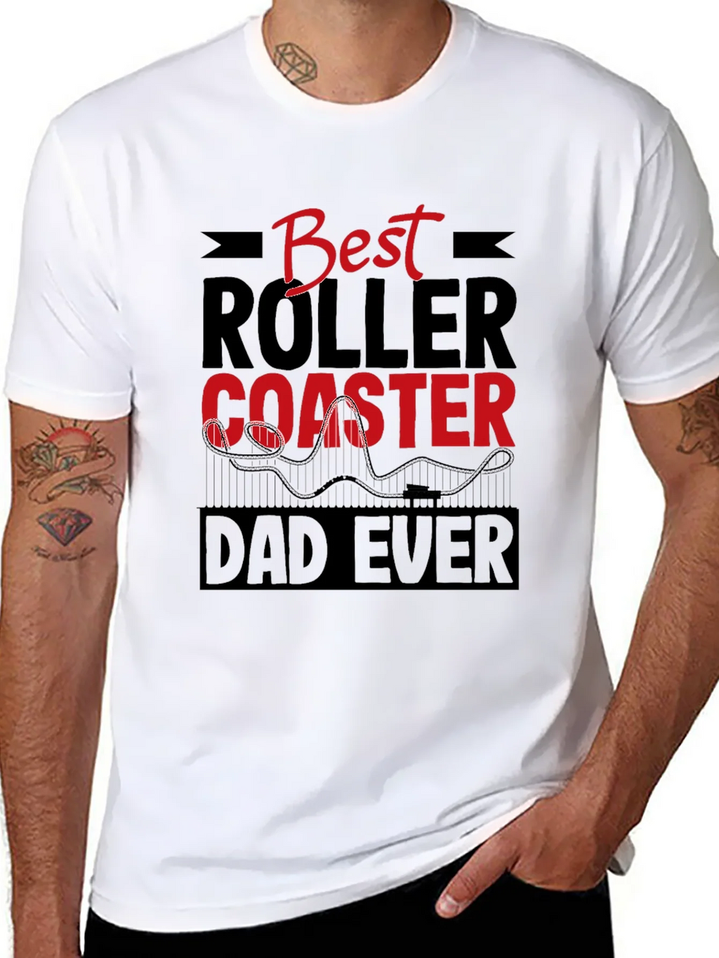 Best Roller Coaster Dad Ever T-Shirt product image 7