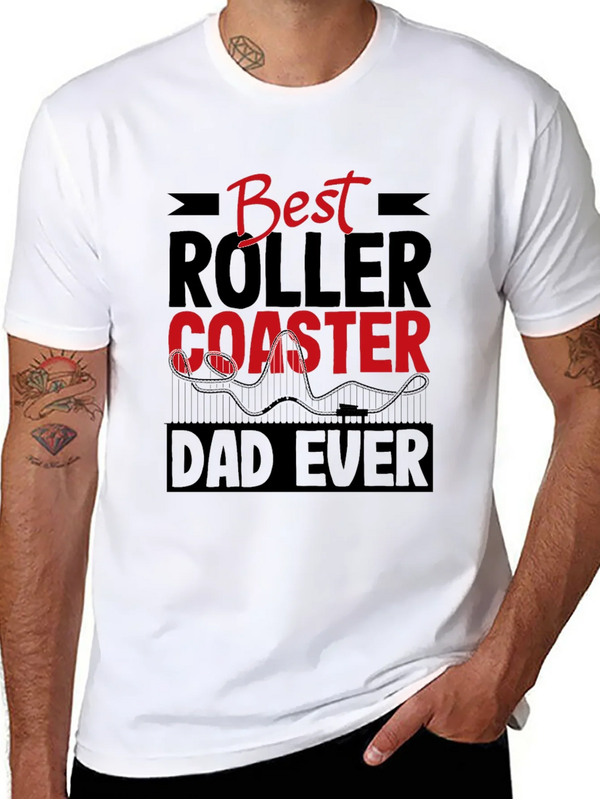 Best Roller Coaster Dad Ever T-Shirt product image 7