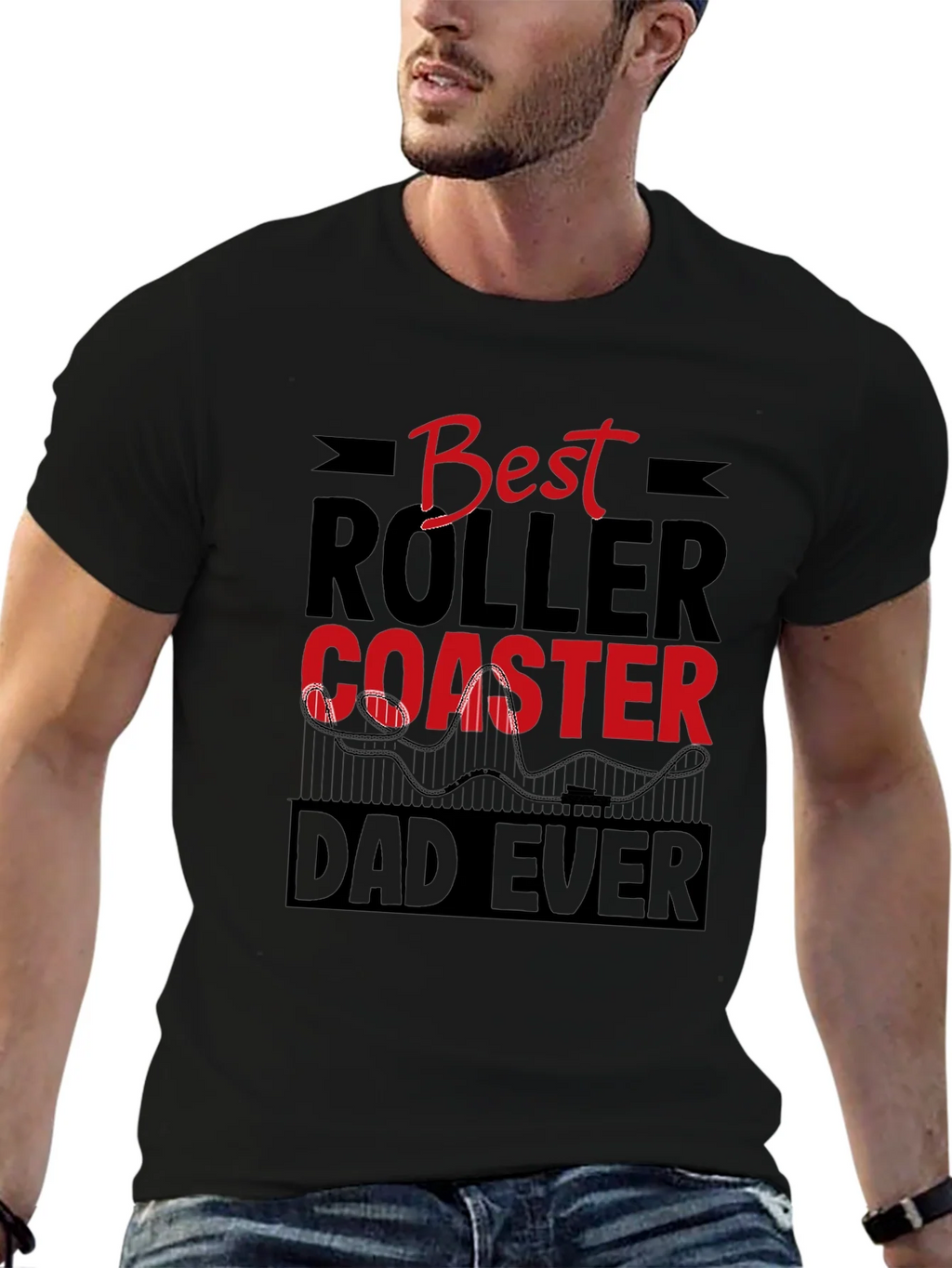 Best Roller Coaster Dad Ever T-Shirt product image 6