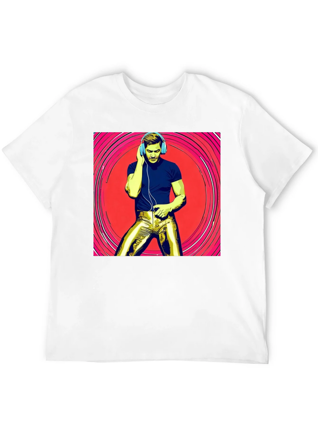 Retro Grooves T-Shirt - Musical Man in Gold Pants product image 11