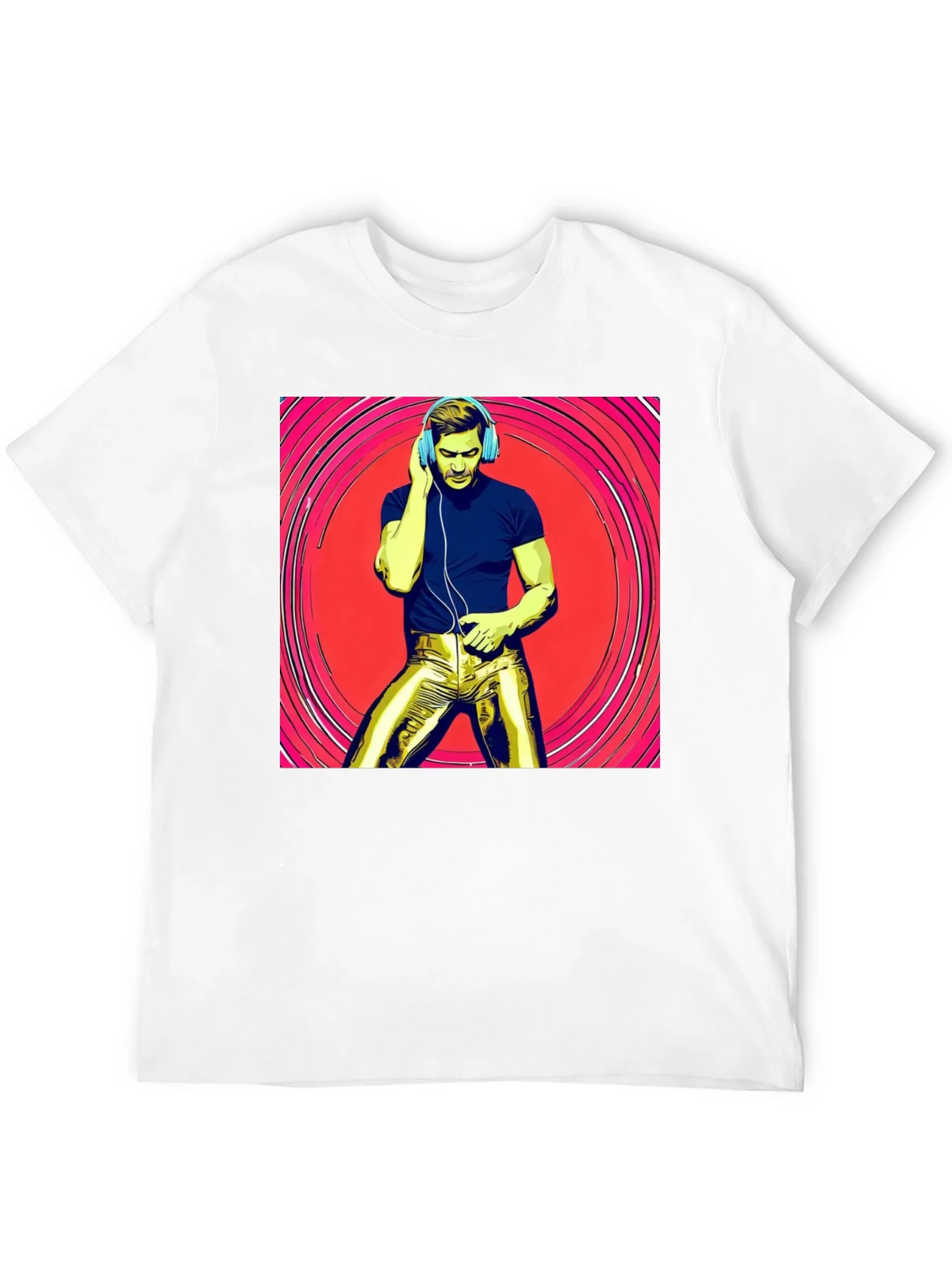 Retro Grooves T-Shirt - Musical Man in Gold Pants product image 11