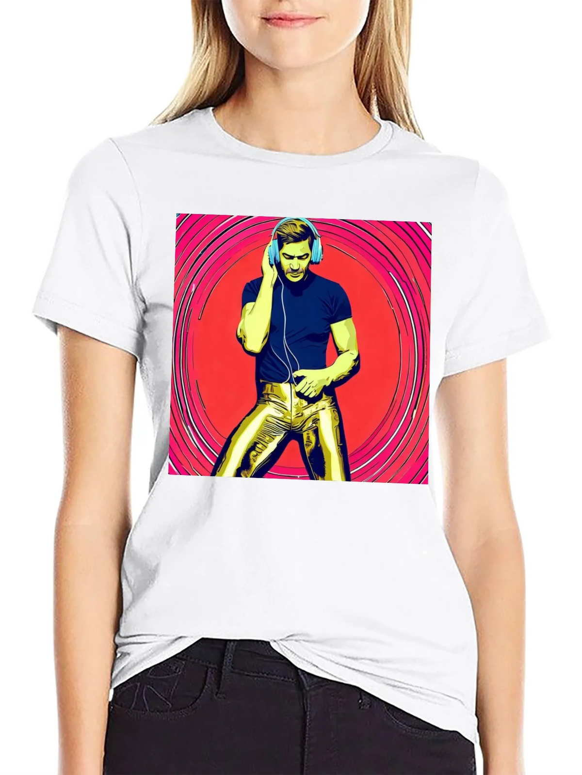 Retro Grooves T-Shirt - Musical Man in Gold Pants product image 8
