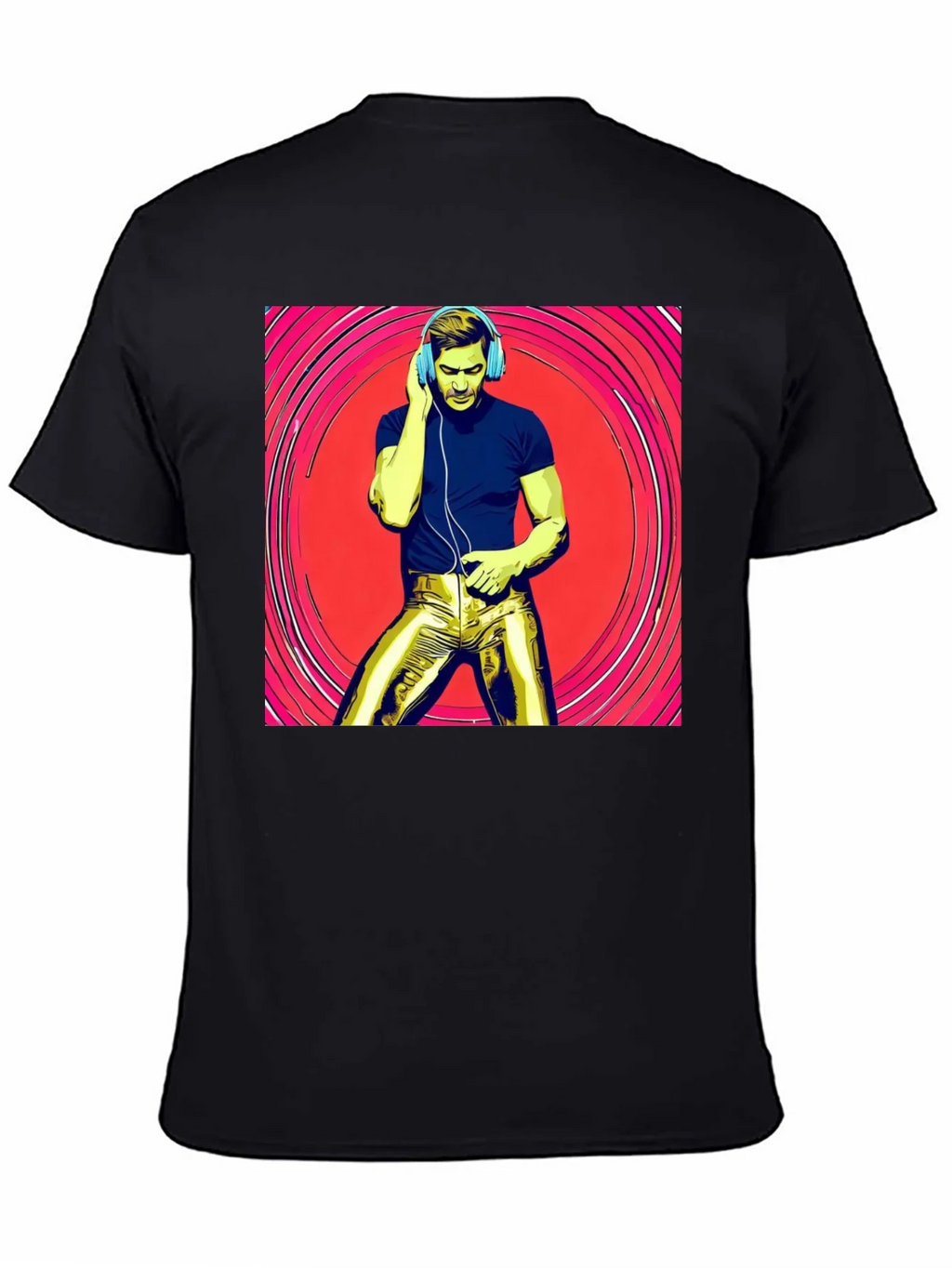 Retro Grooves T-Shirt - Musical Man in Gold Pants product image 4