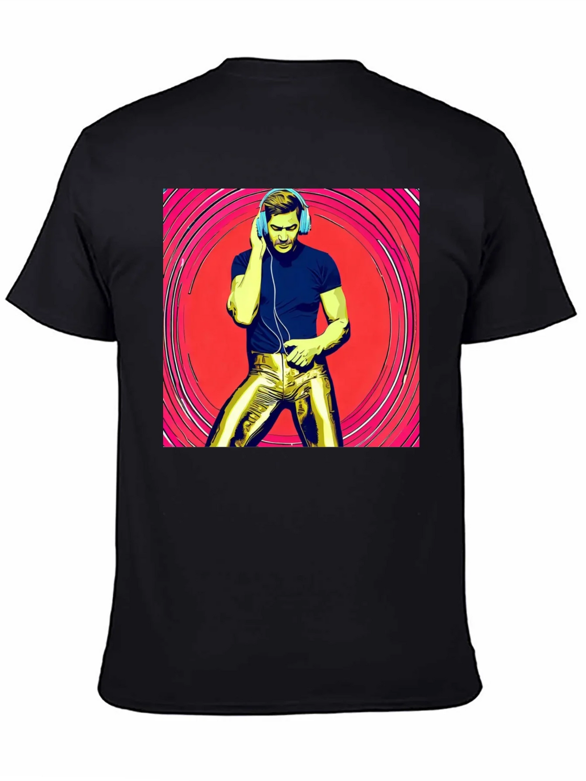 Retro Grooves T-Shirt - Musical Man in Gold Pants product image 4