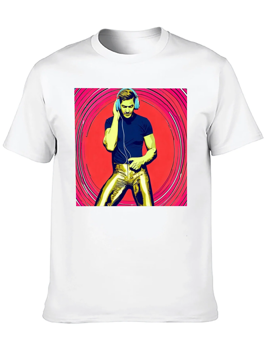 Retro Grooves T-Shirt - Musical Man in Gold Pants product image 9