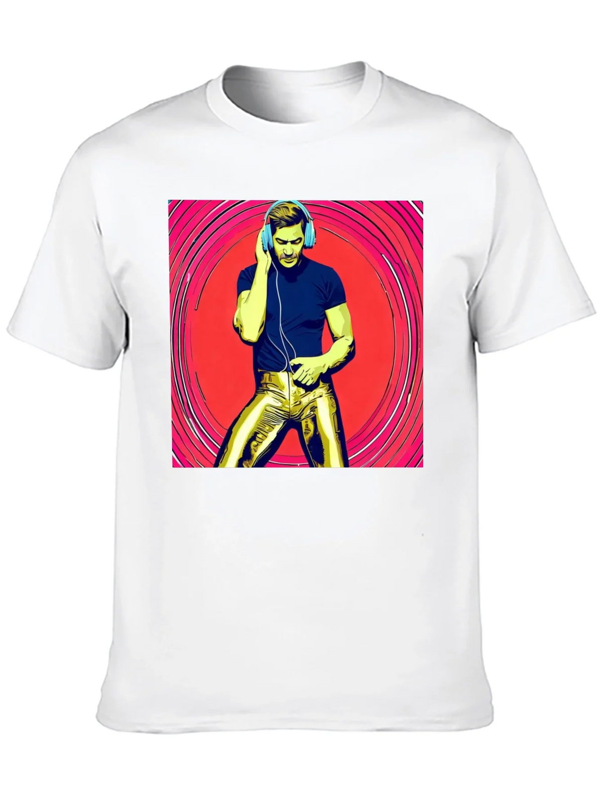 Retro Grooves T-Shirt - Musical Man in Gold Pants product image 9