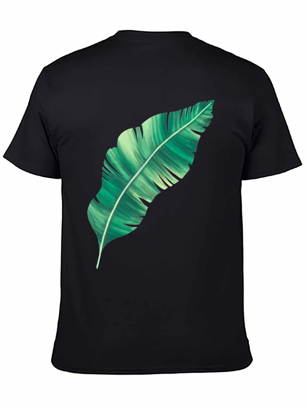 Banana Leaf Graphic Print Black T-Shirt product image 4