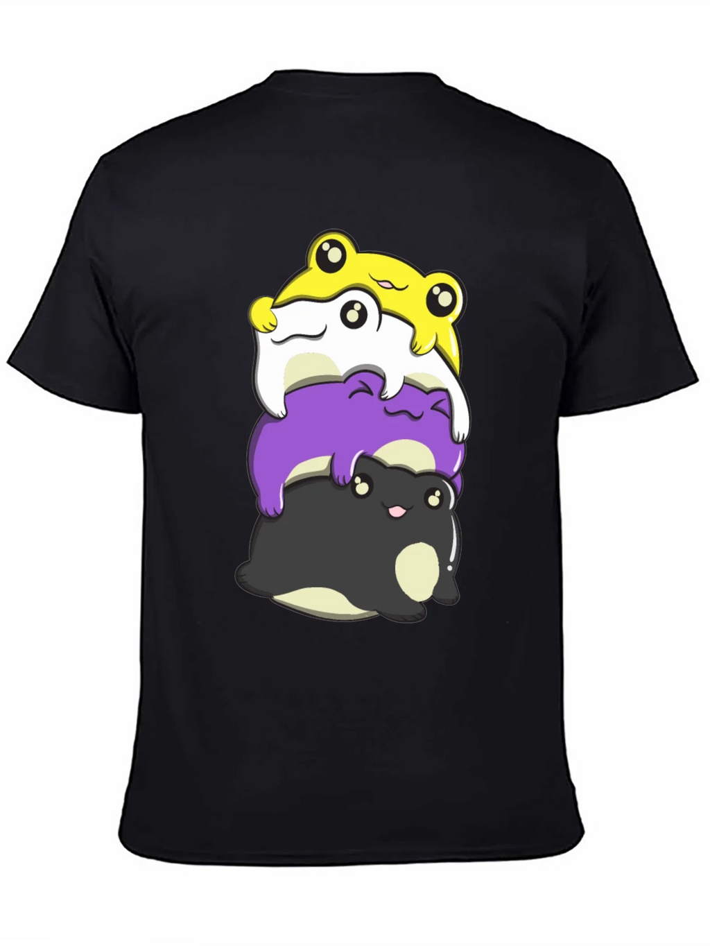 Stacked Frog Nonbinary Pride T-Shirt product image 4