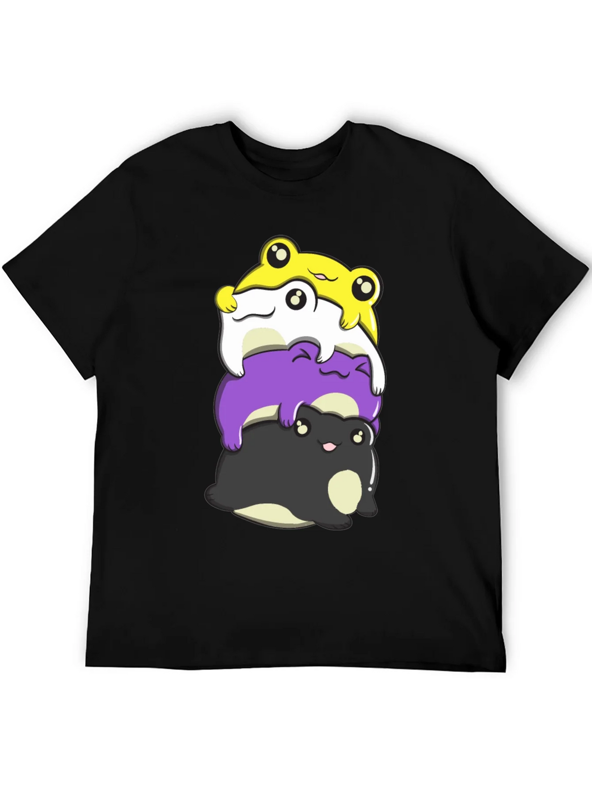 Stacked Frog Nonbinary Pride T-Shirt product image 5