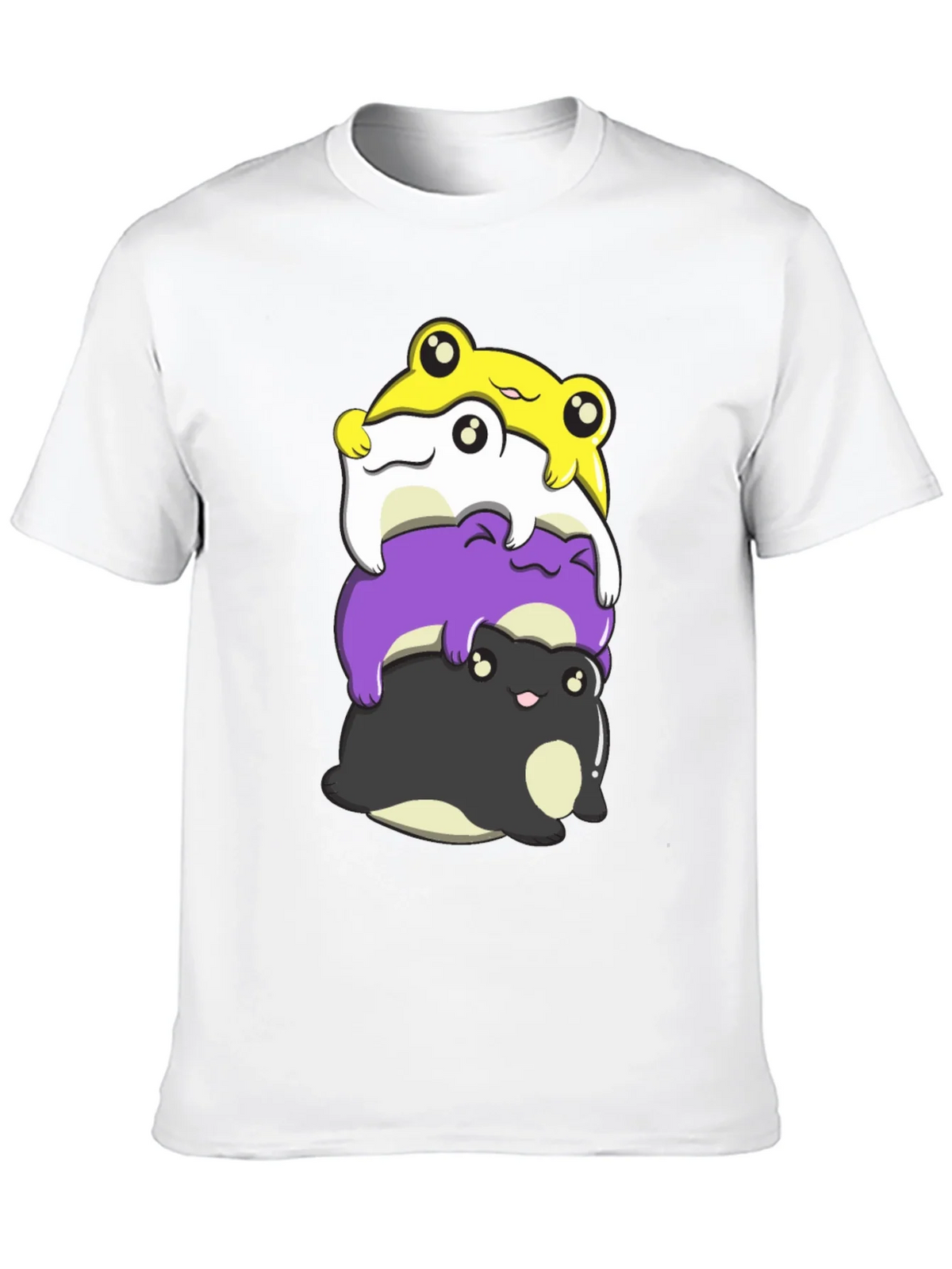 Stacked Frog Nonbinary Pride T-Shirt product image 9