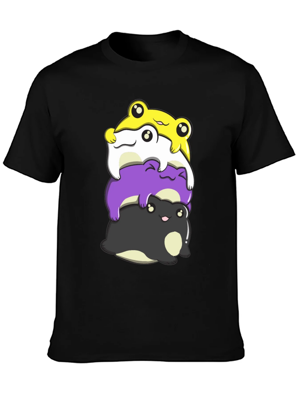Stacked Frog Nonbinary Pride T-Shirt product image 3