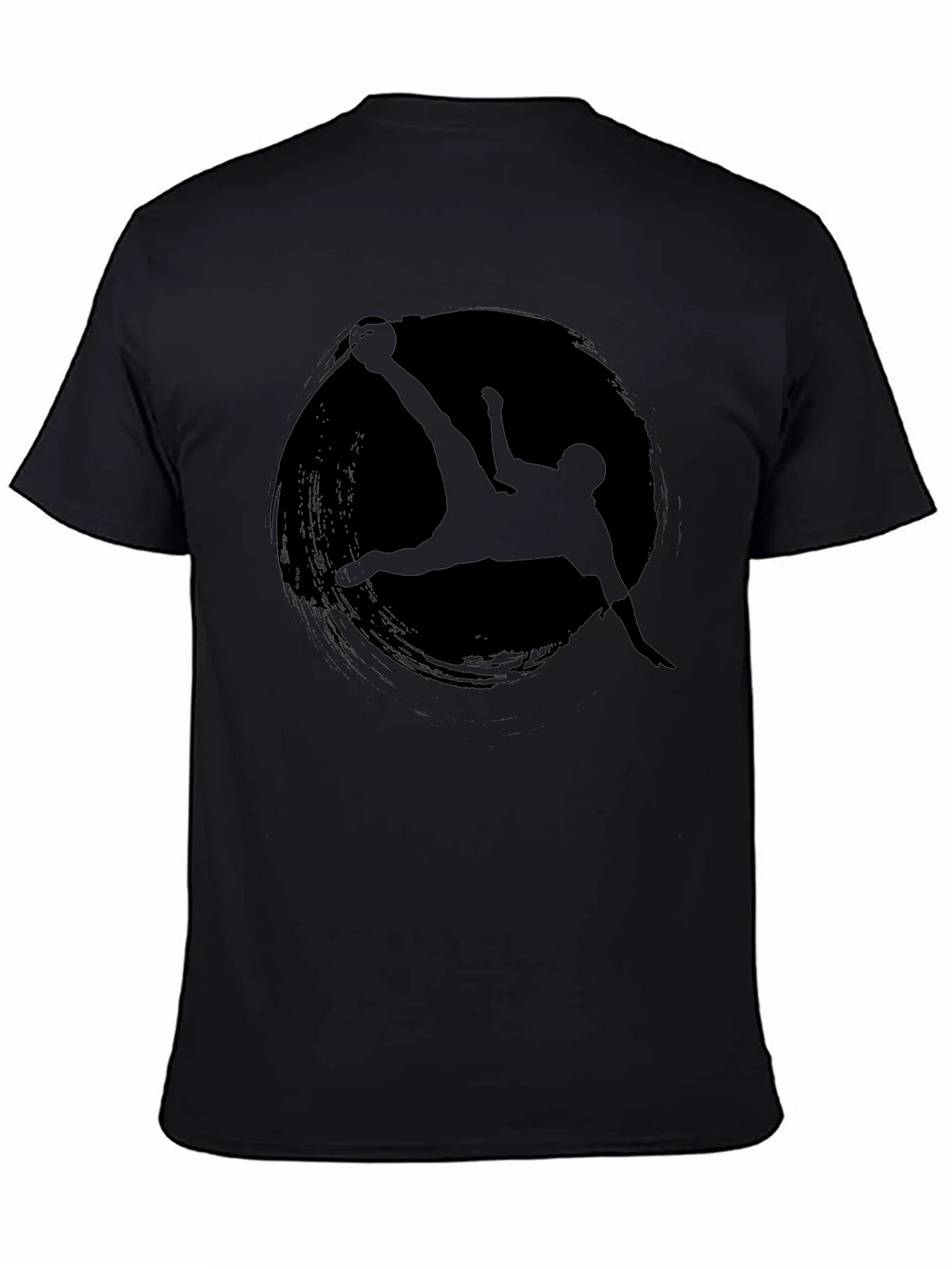 Soccer Silhouette Graphic Tee - Black Cotton T-Shirt product image 4