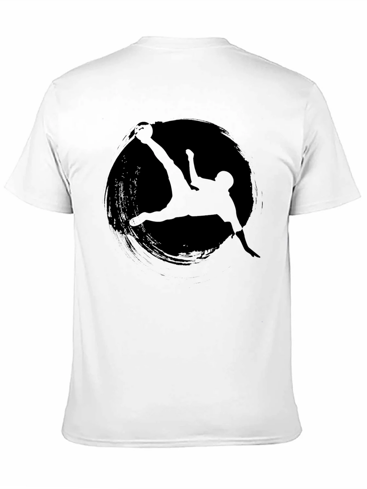 Soccer Silhouette Graphic Tee - Black Cotton T-Shirt product image 10